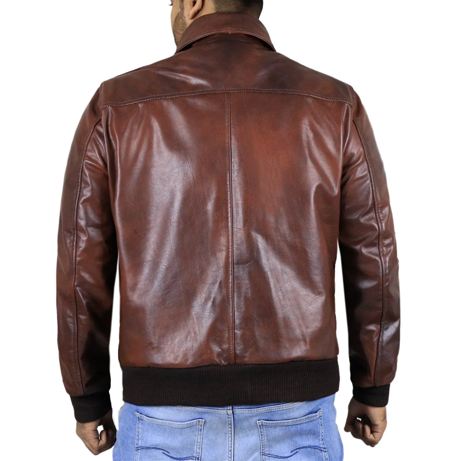 Altrion Brown Flight Leather Jacket