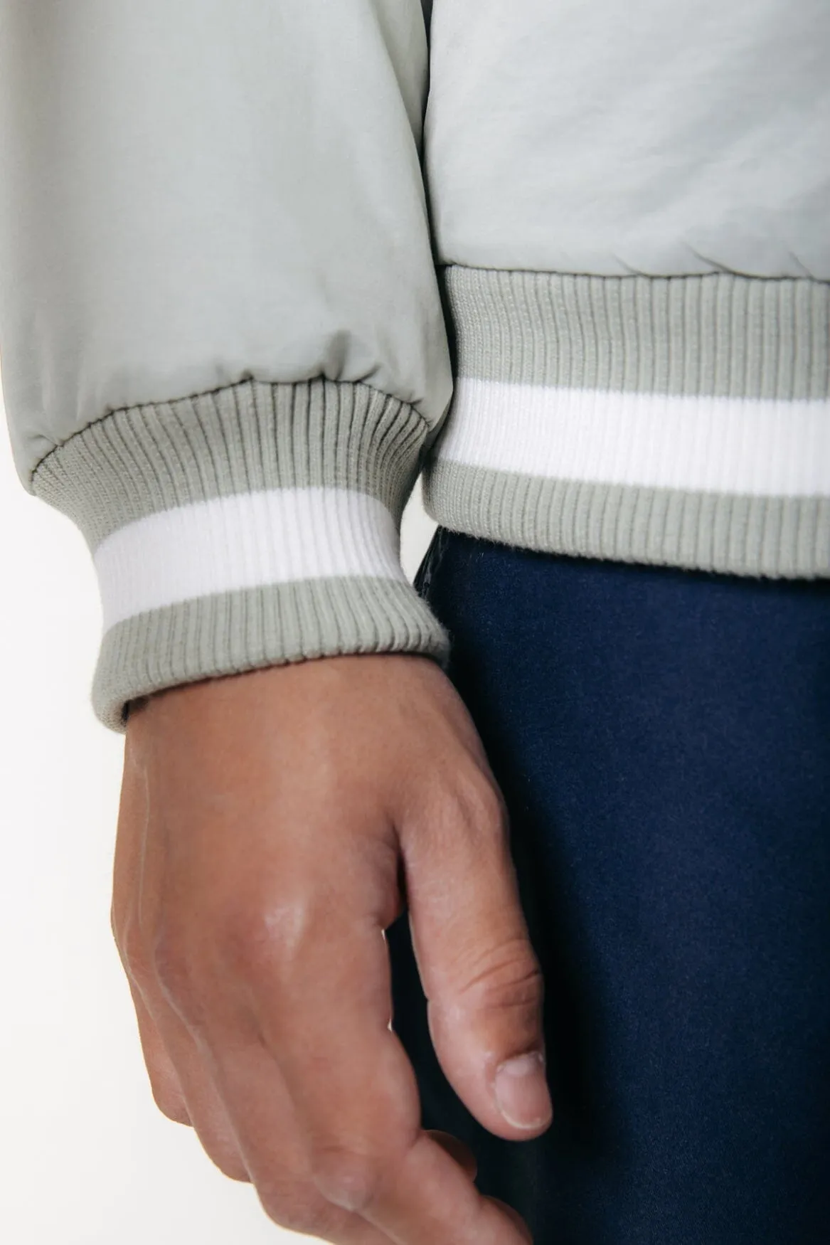 Asher Patch Baseball Bomber | Light mint