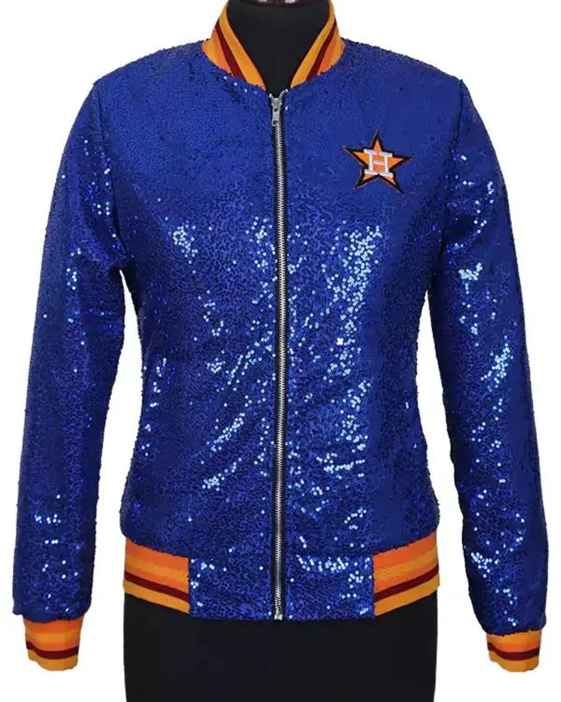 Astros Sequin Glitter Bomber Jacket | Women and Men Jacket
