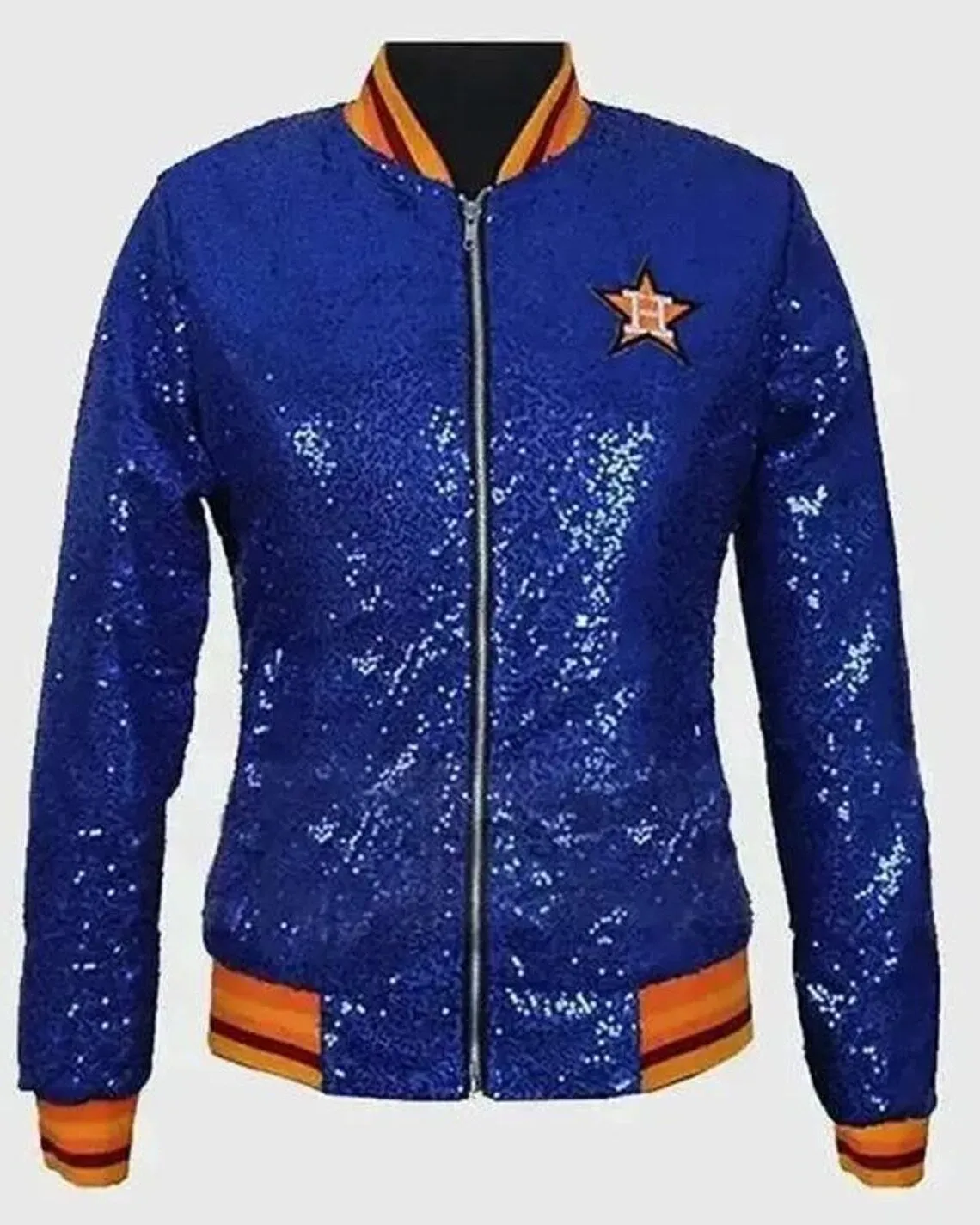 Astros Sequin Glitter Bomber Jacket | Women and Men Jacket