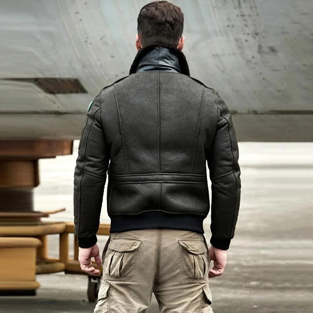 B3 RAF Sheepskin Leather Bomber Jacket