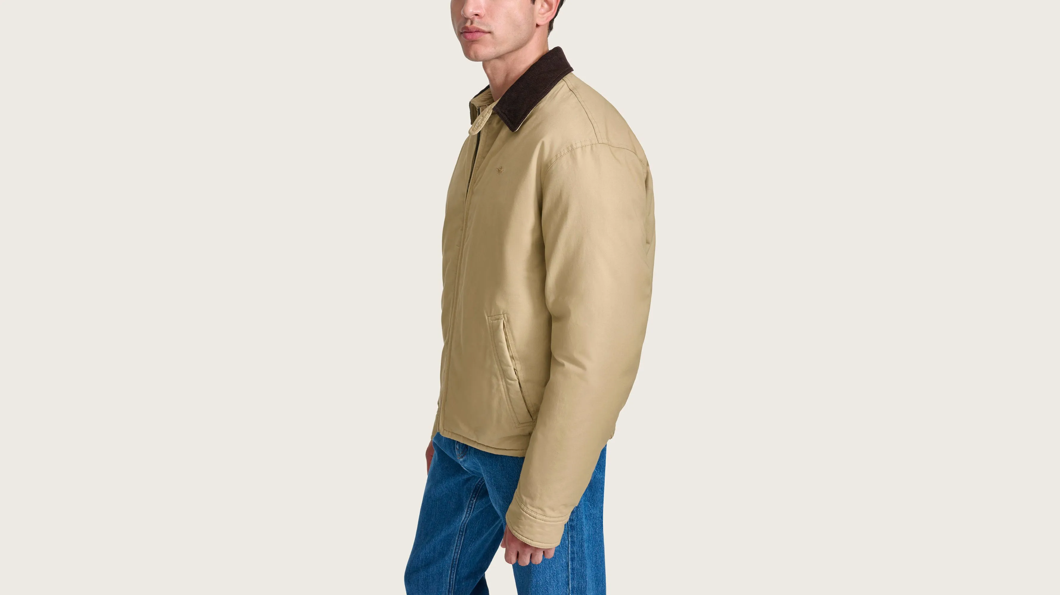 Baby Twill Cord Collar Bomber Jacket