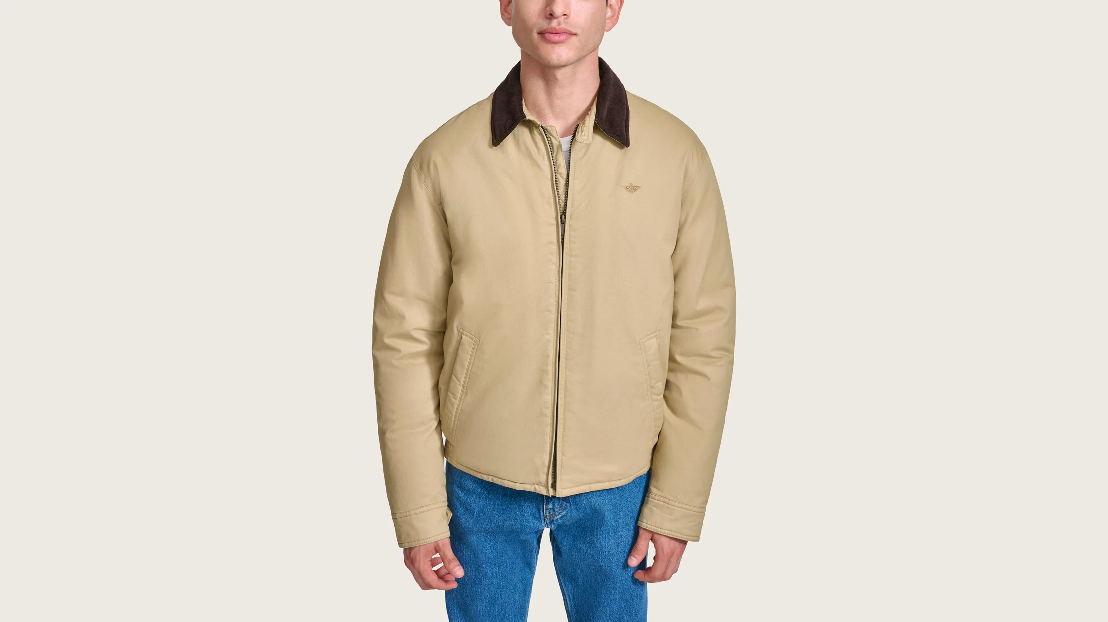 Baby Twill Cord Collar Bomber Jacket