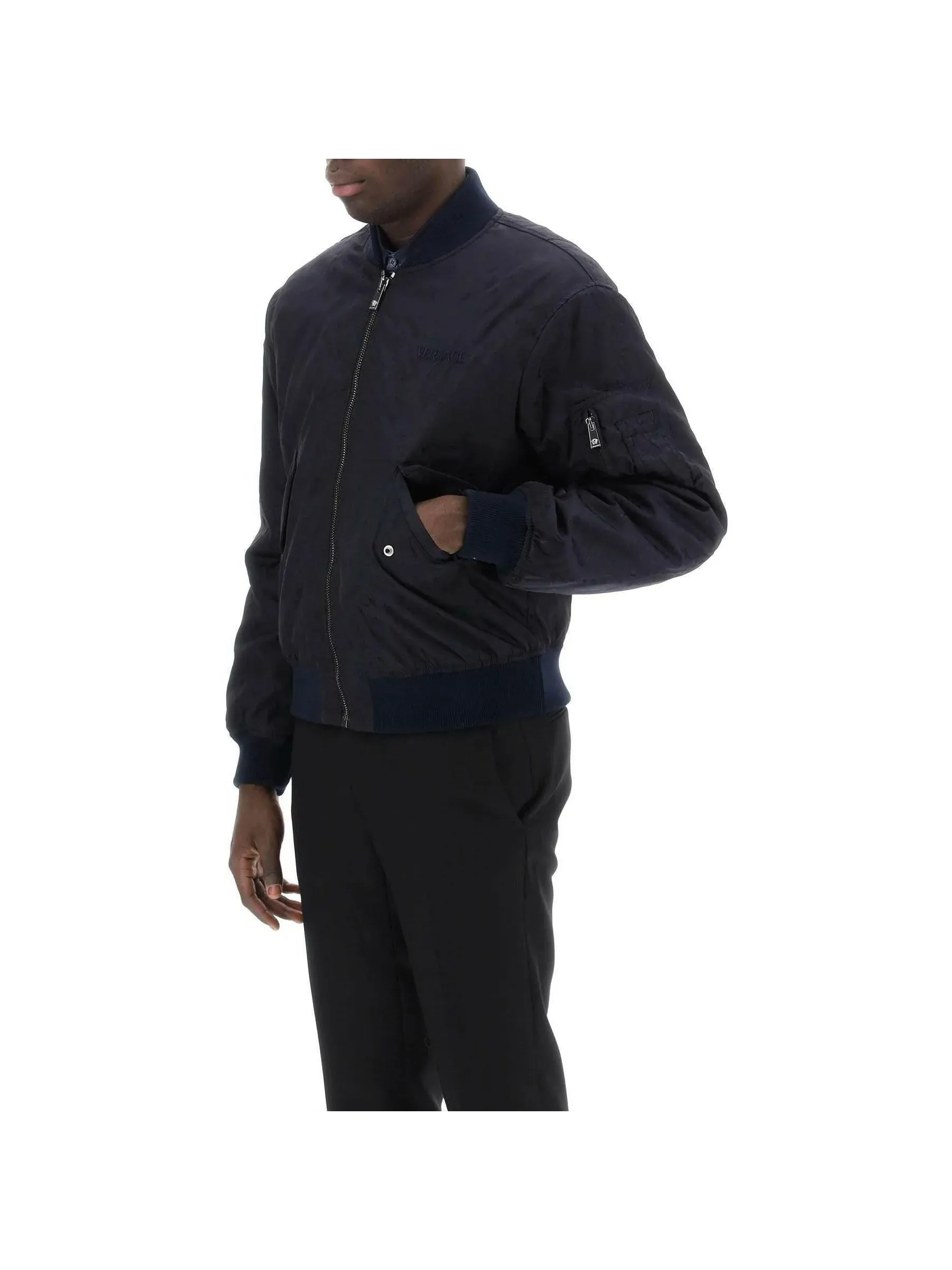Barocco Pattern Bomber Jacket