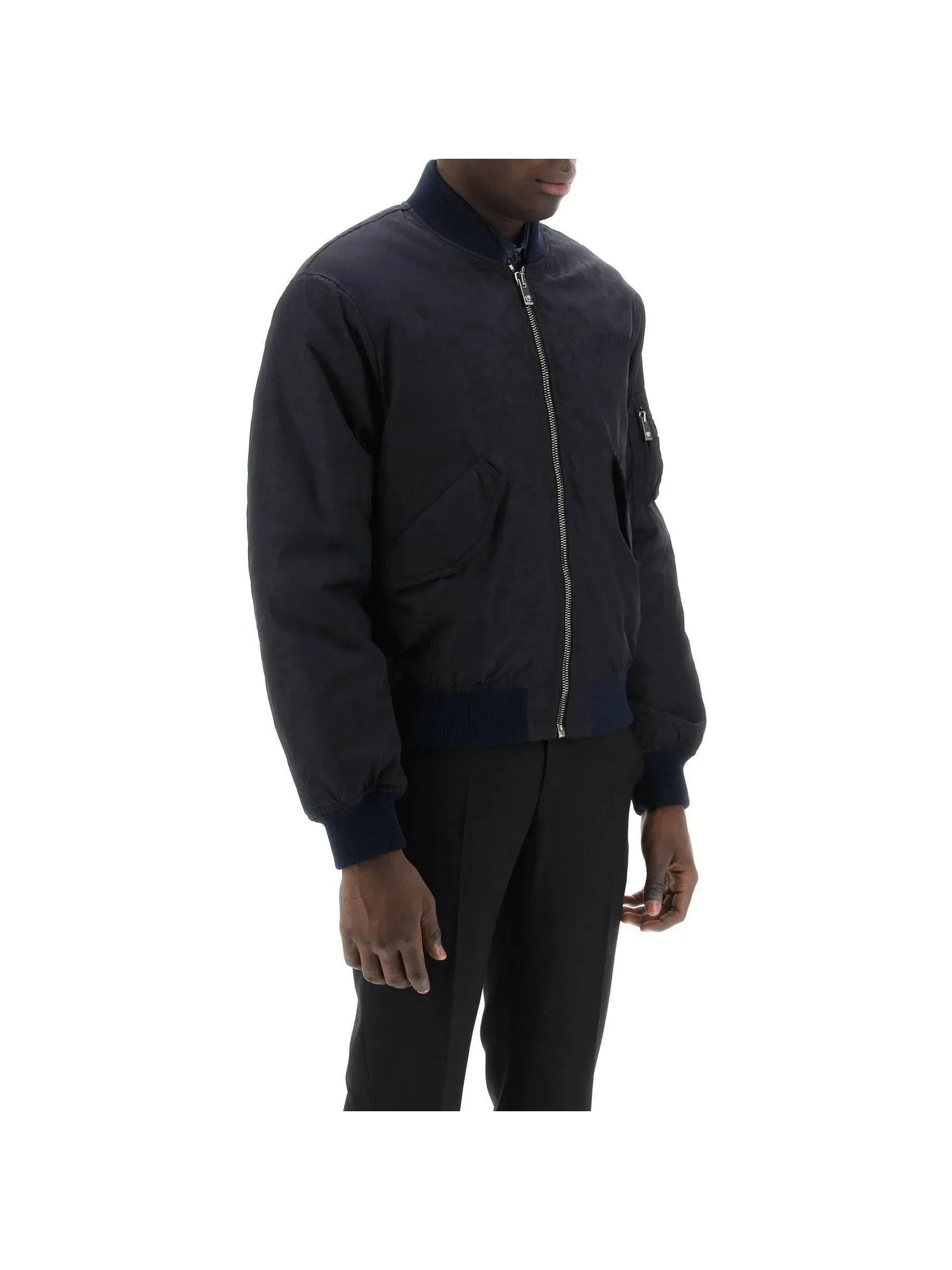 Barocco Pattern Bomber Jacket