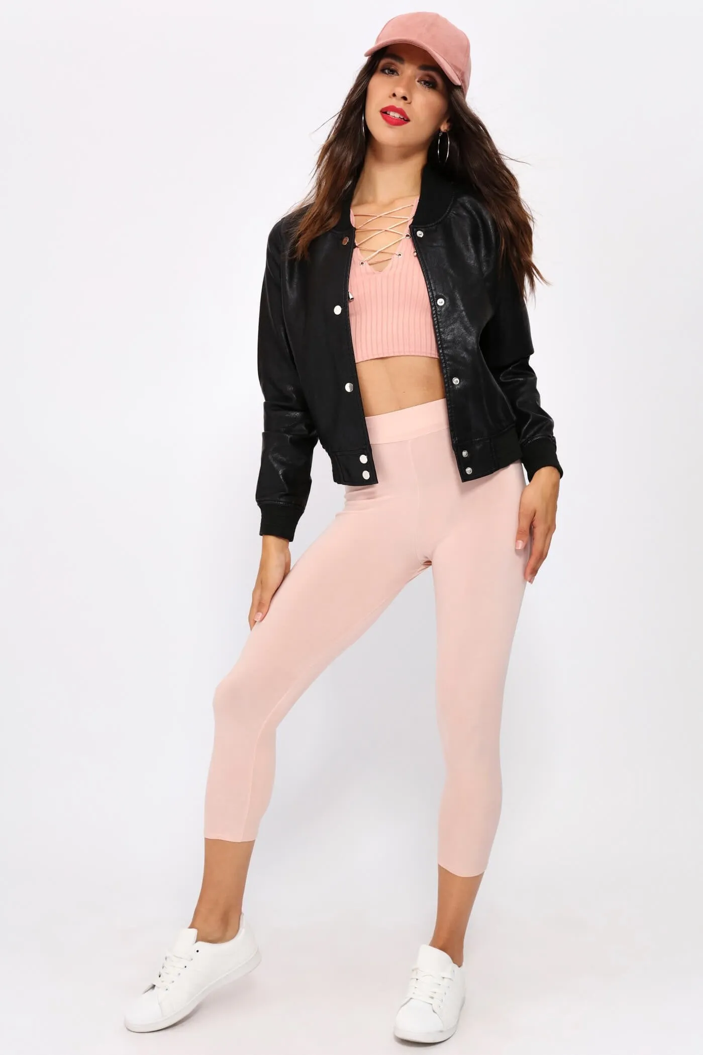 Black Metallic Bomber Jacket
