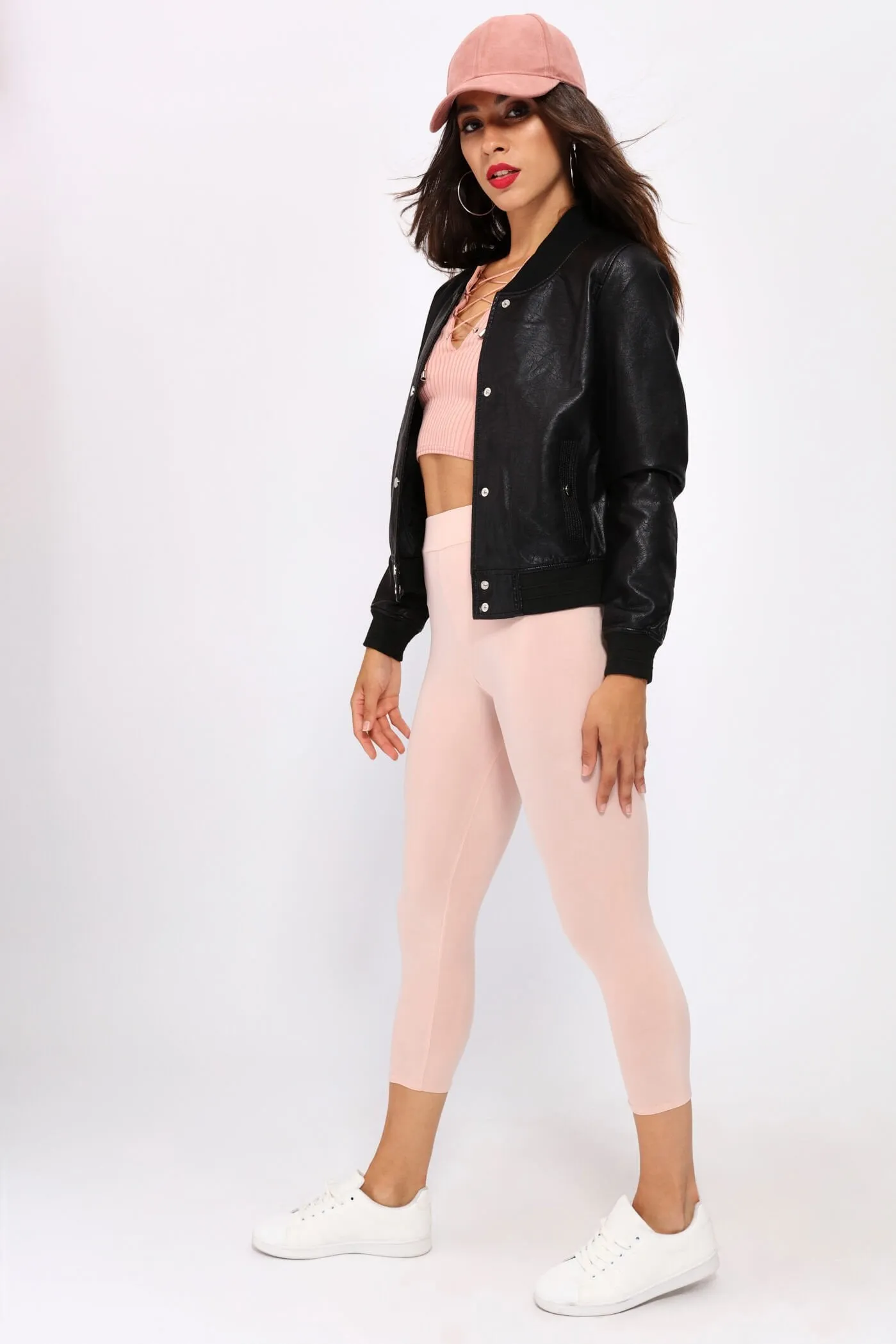 Black Metallic Bomber Jacket