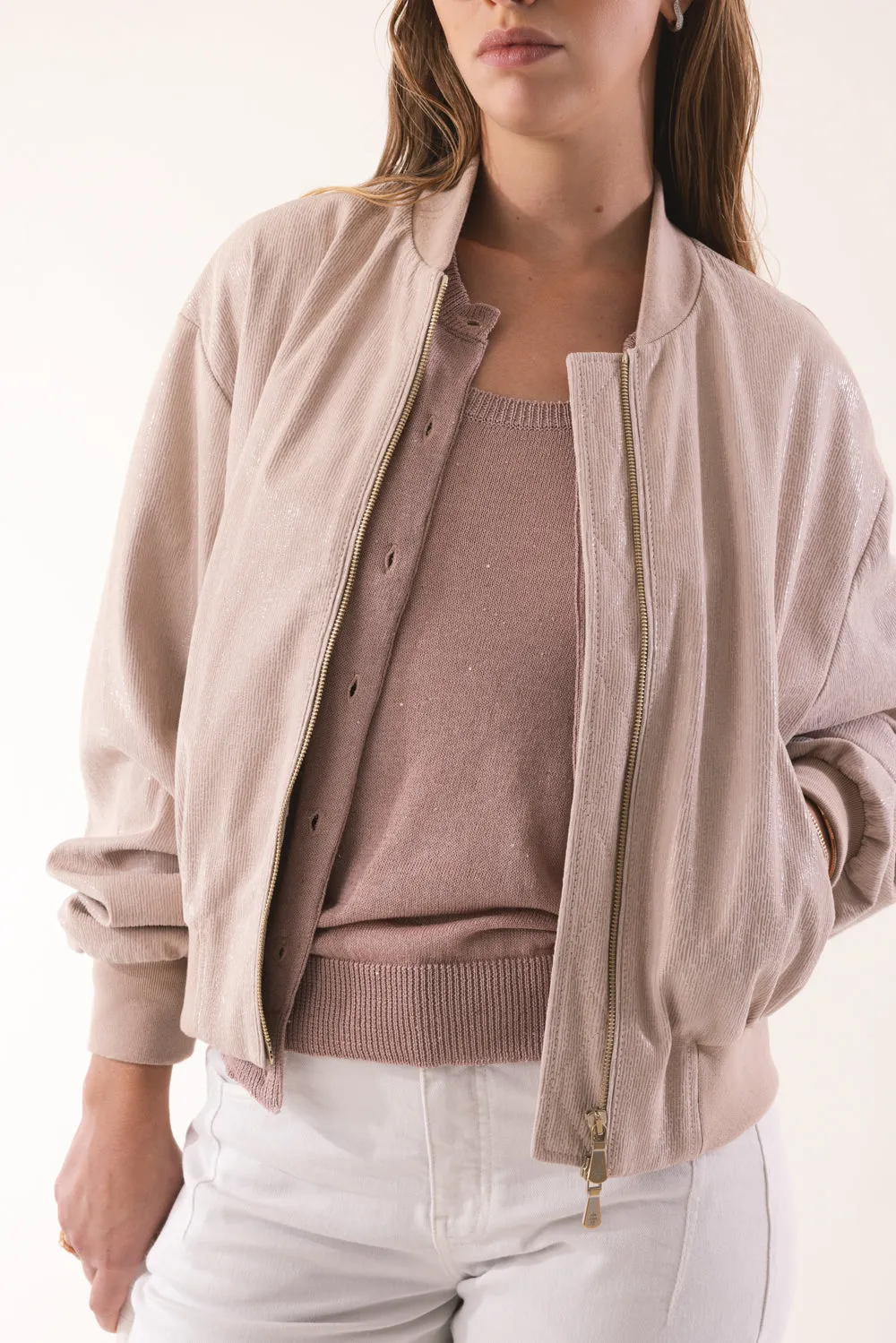 Bomber Jacket - Nude