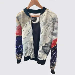 Bomber Jacket with Wing Design