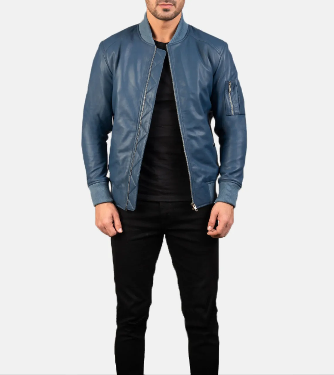 Bouvet Men's Leather Bomber Jacket