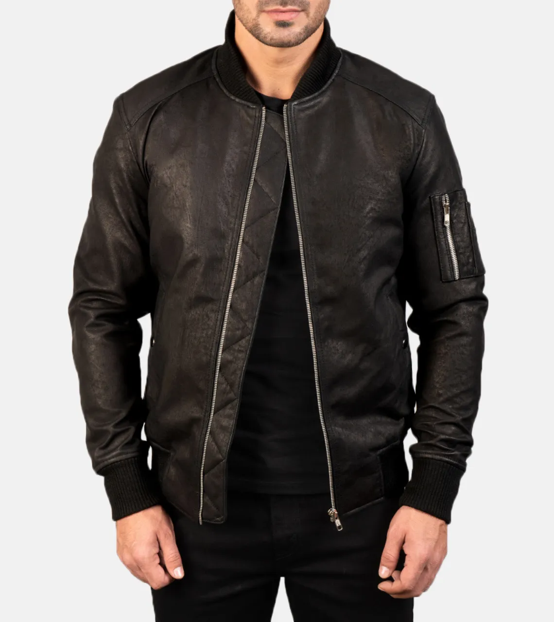 Bouvet Men's Leather Bomber Jacket