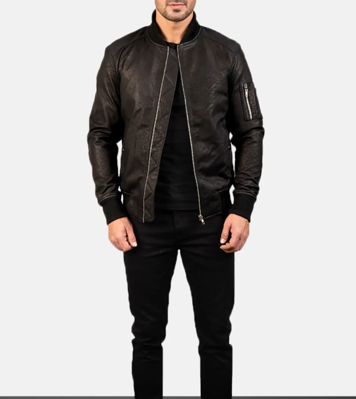 Bouvet Men's Leather Bomber Jacket