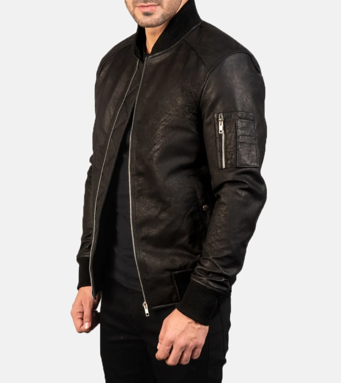 Bouvet Men's Leather Bomber Jacket