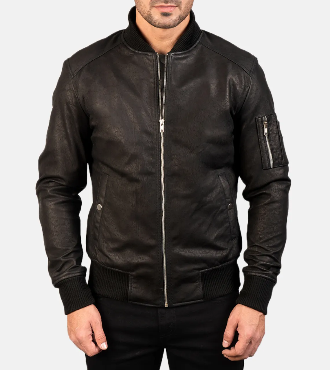 Bouvet Men's Leather Bomber Jacket
