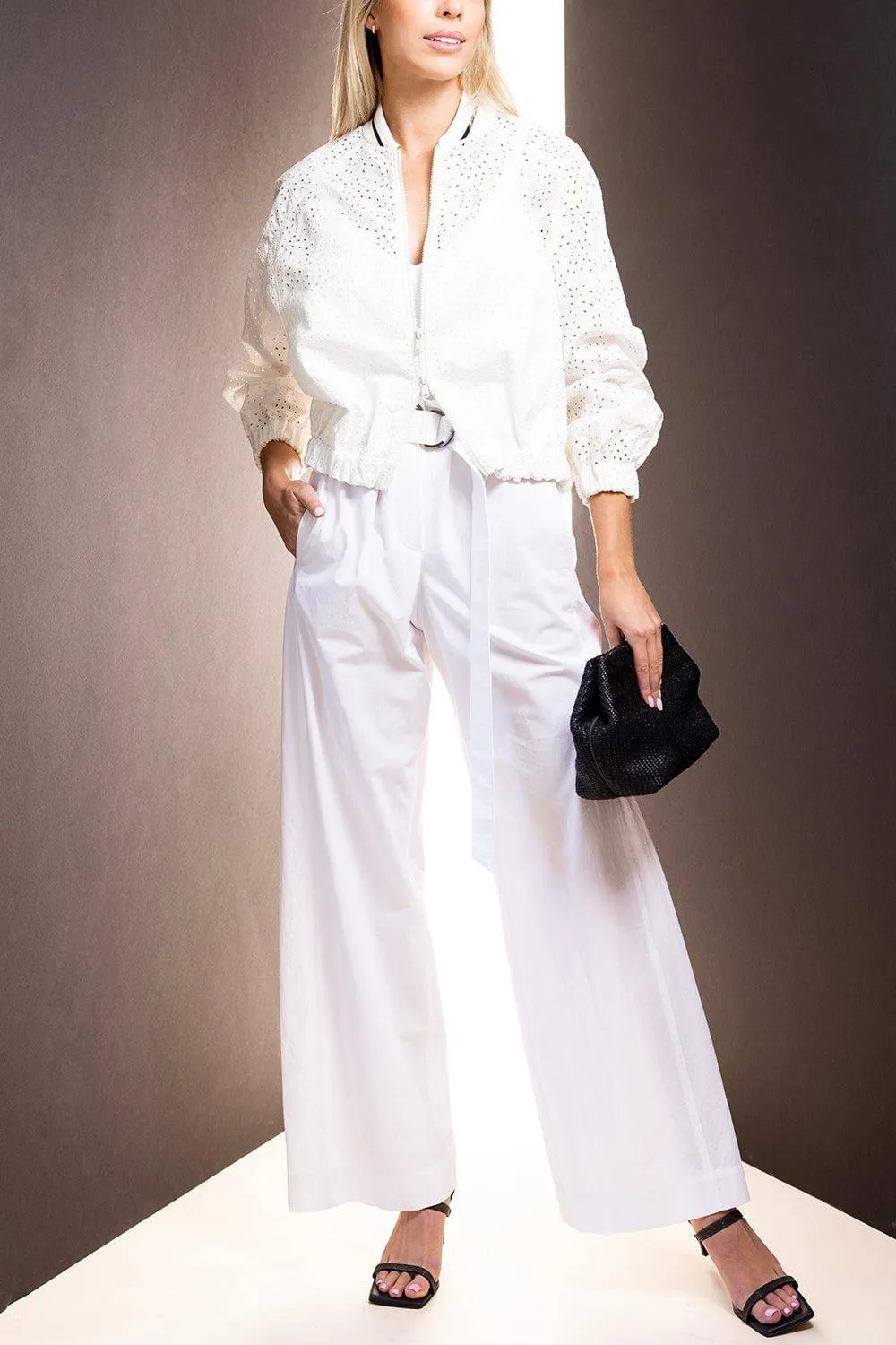 Broderie Anglaise Bomber Jacket
