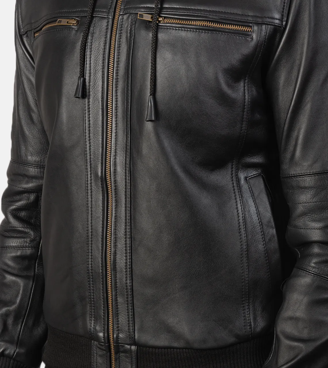 Caillou Men's Leather Bomber Jacket