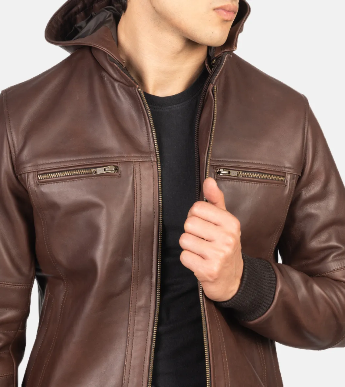 Caillou Men's Leather Bomber Jacket