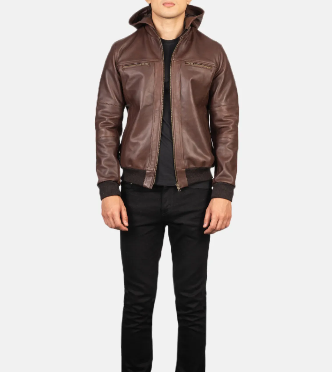 Caillou Men's Leather Bomber Jacket