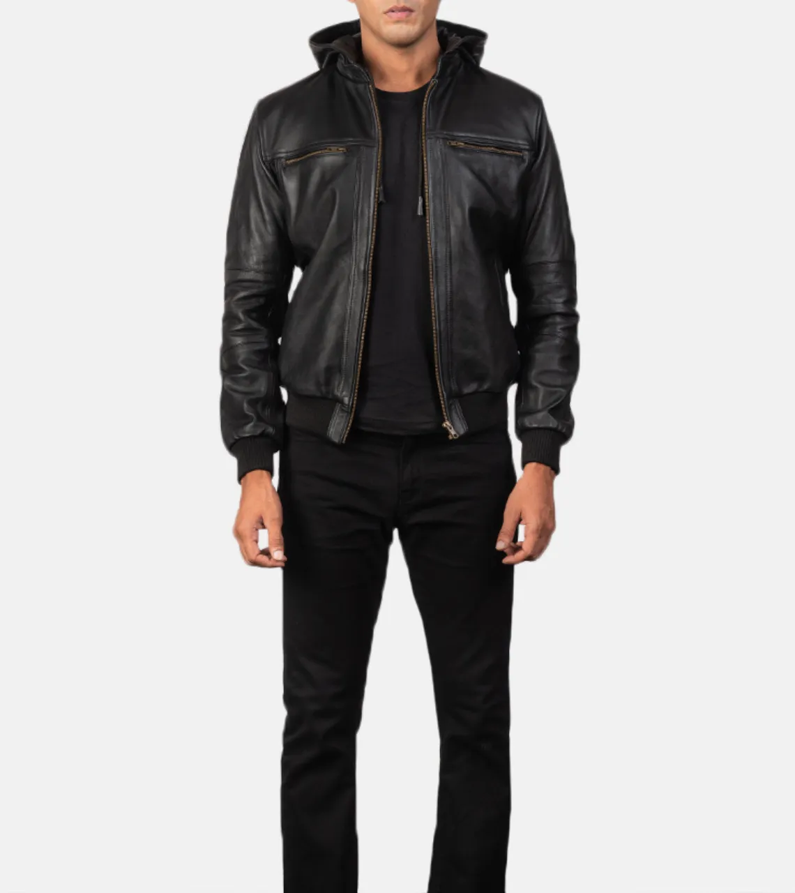 Caillou Men's Leather Bomber Jacket