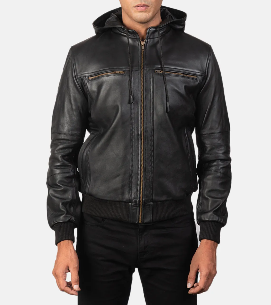 Caillou Men's Leather Bomber Jacket