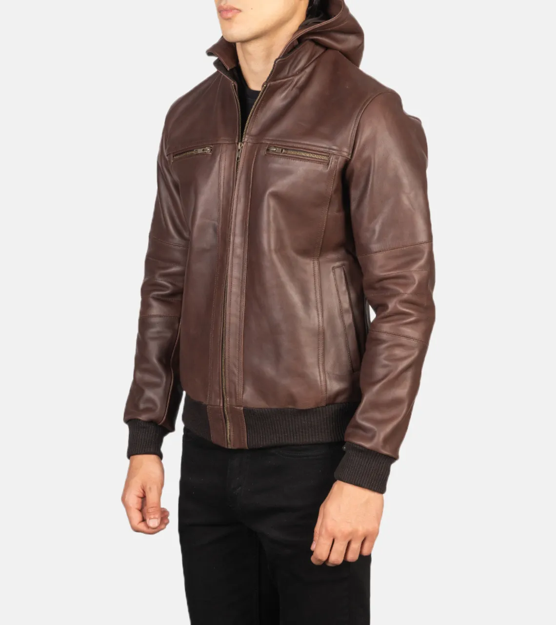 Caillou Men's Leather Bomber Jacket