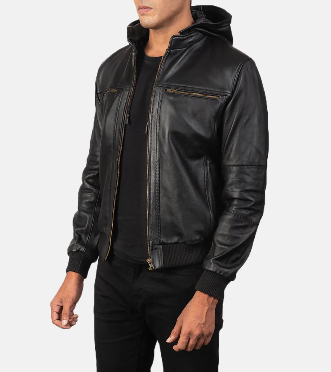 Caillou Men's Leather Bomber Jacket