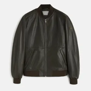 Classic Bomber Leather Jacket