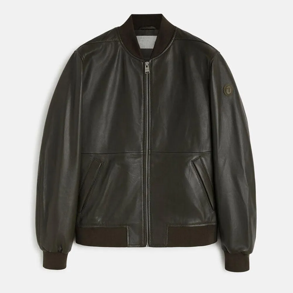 Classic Bomber Leather Jacket