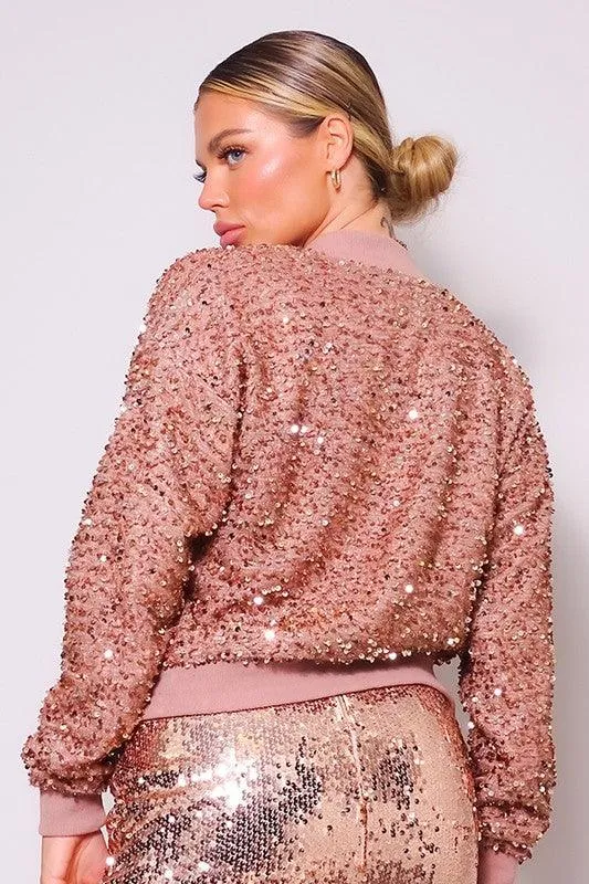 Cropped Sequin Jacket