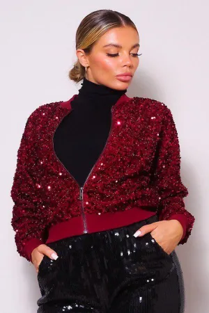 Cropped Sequin Jacket