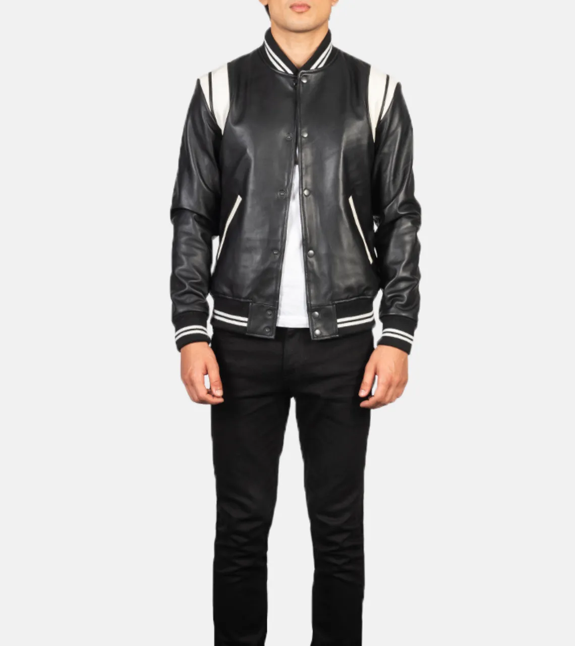 Dante Men's Varsity Leather Bomber Jacket