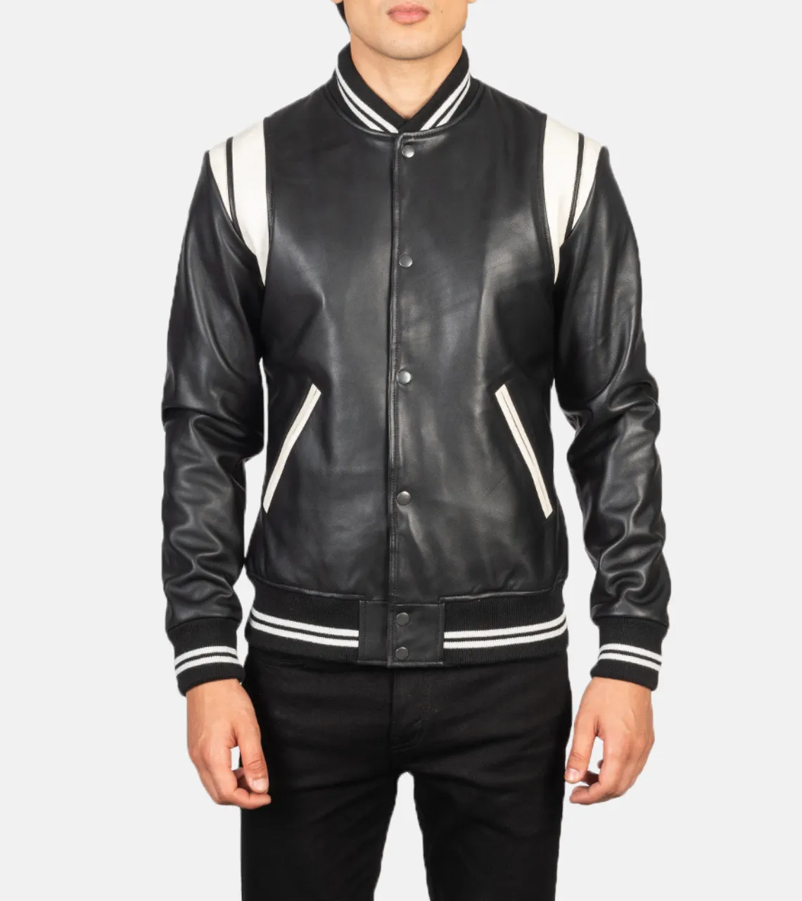 Dante Men's Varsity Leather Bomber Jacket