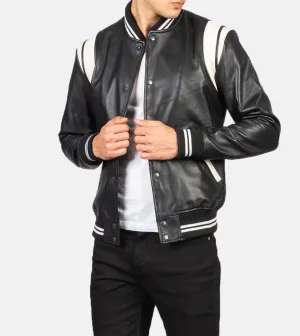 Dante Men's Varsity Leather Bomber Jacket