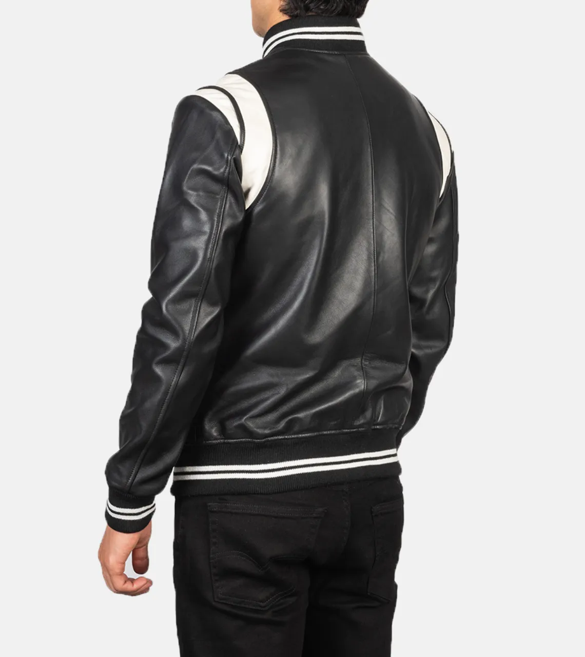 Dante Men's Varsity Leather Bomber Jacket