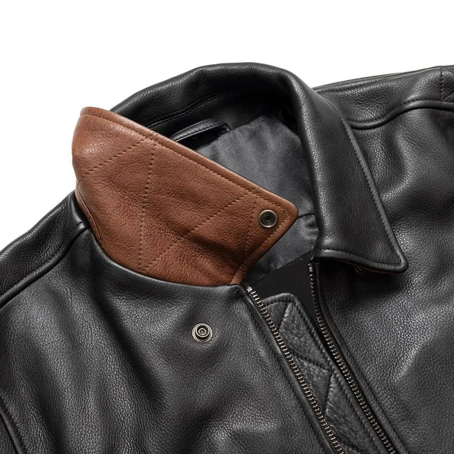 Elegant Moto Bomber - Men's Leather Jacket by TJS