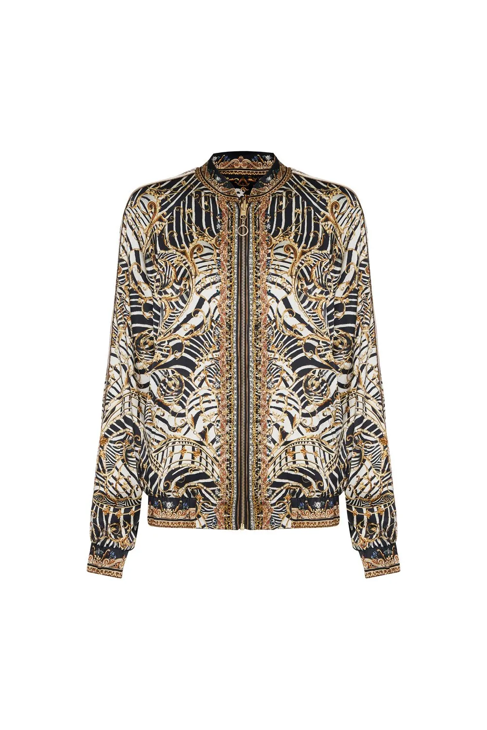 ENCASED ELASTIC RAGLAN BOMBER NIGHT WAITING FOR DAY
