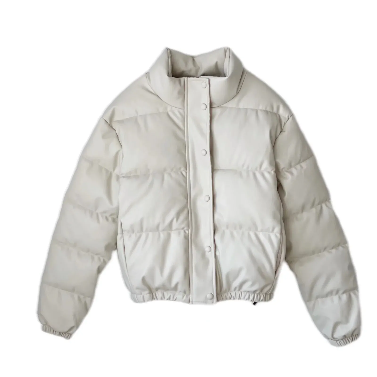 Faux Leather Bomber Jacket