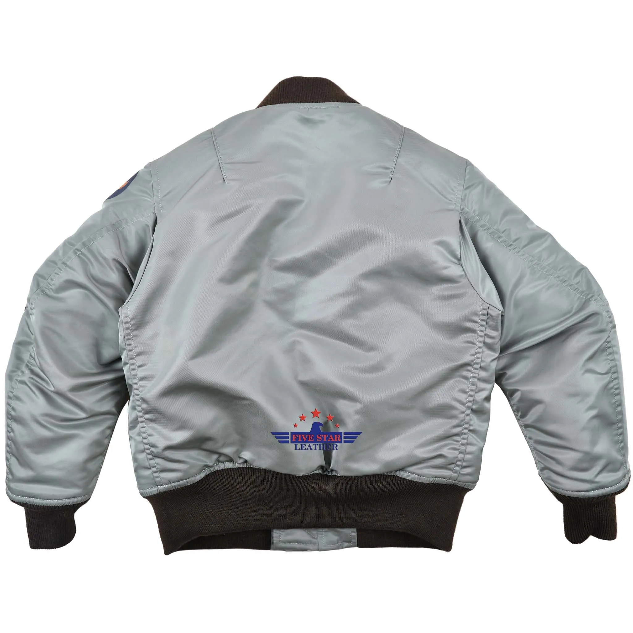 FiveStar Leather MA-1 Kids Flight Jacket Sage Green Nylon