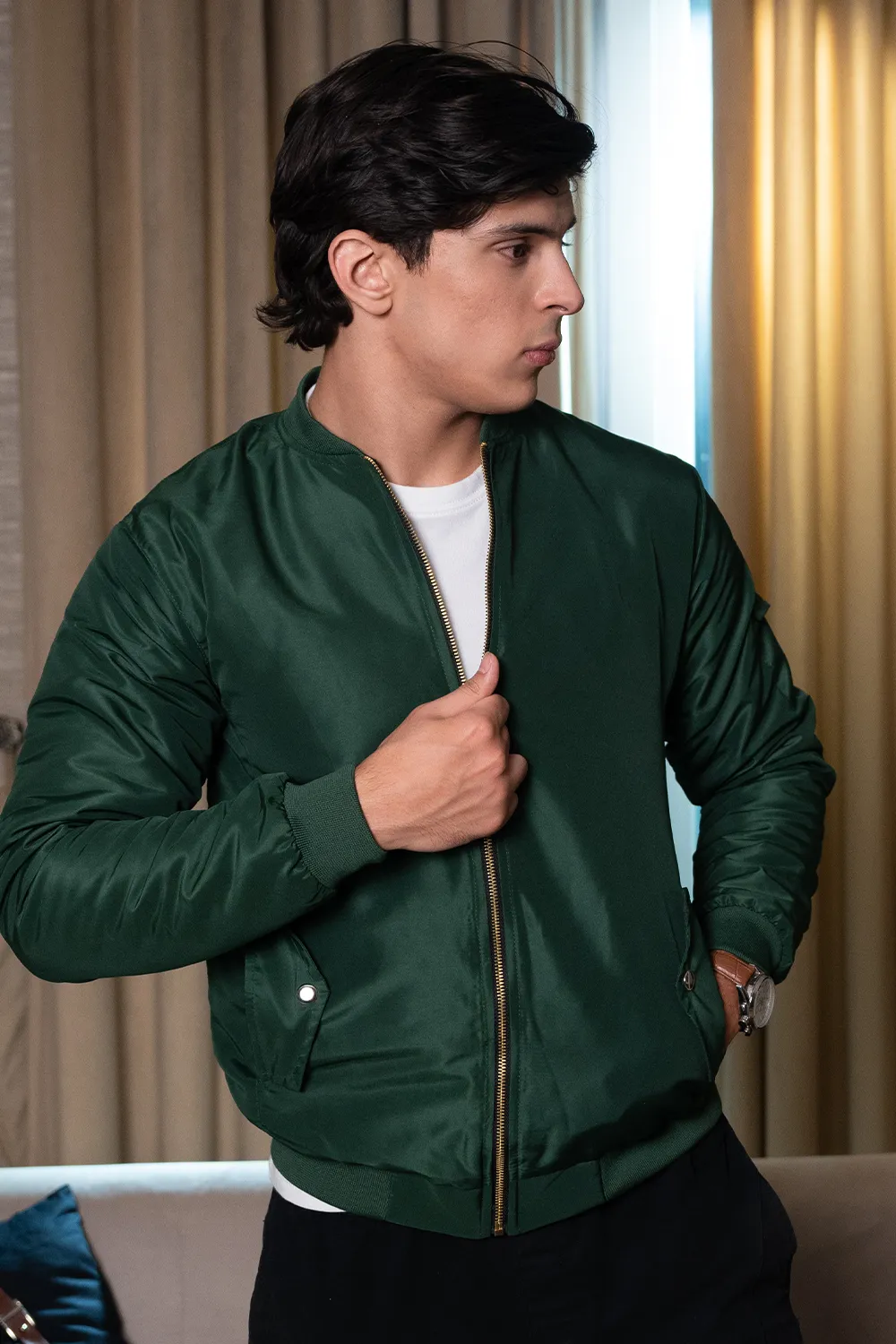 Green Bomber Jacket