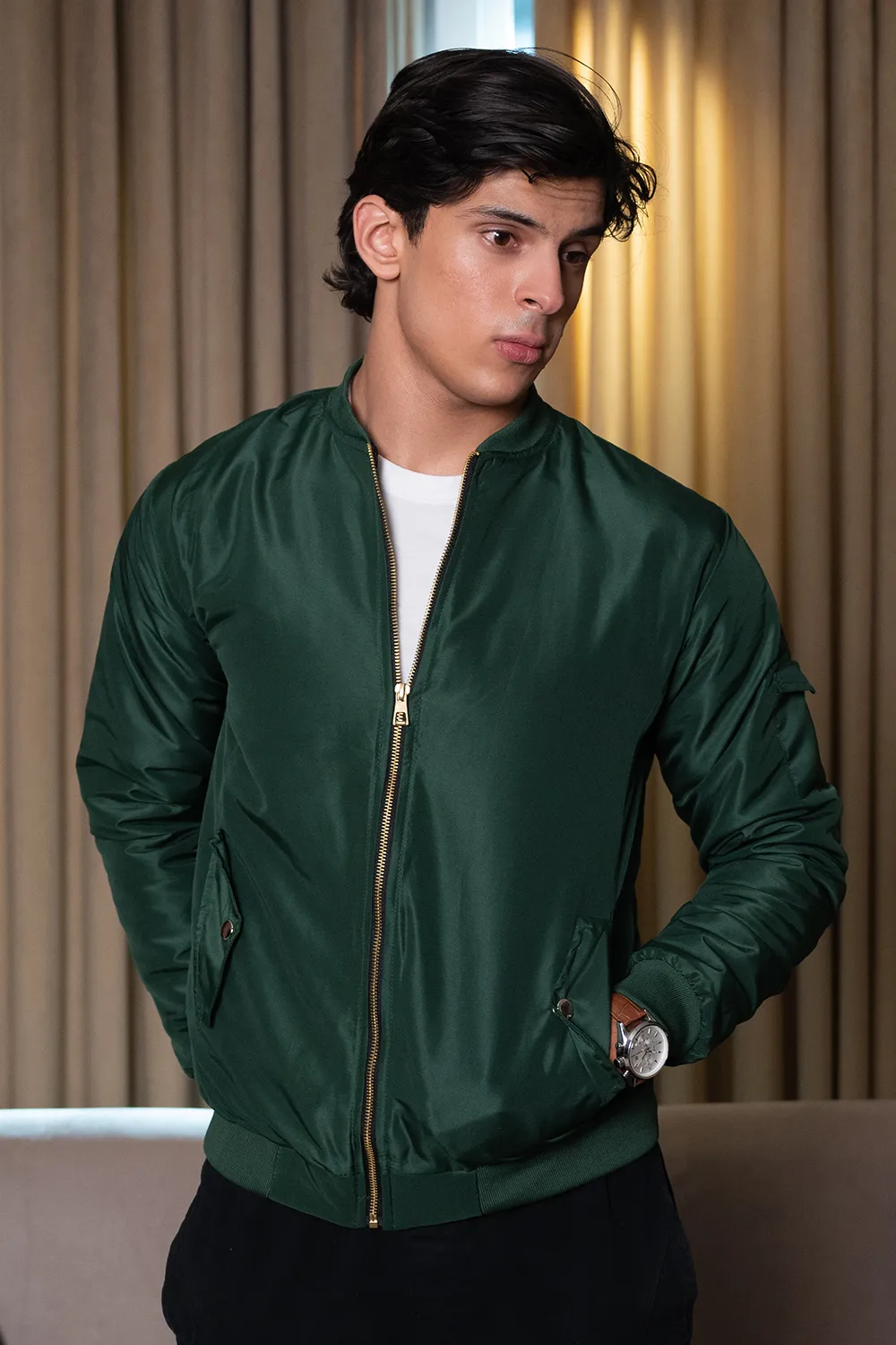 Green Bomber Jacket
