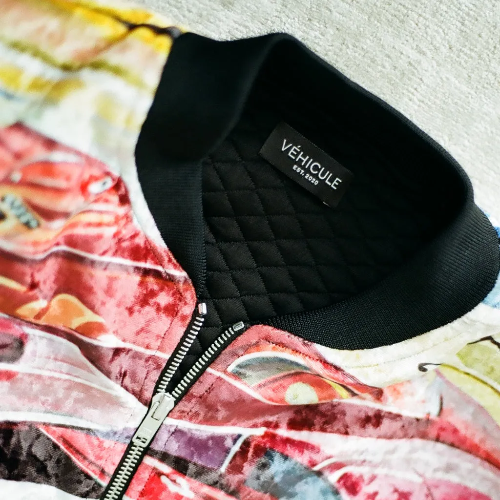 INVISIBLE WATER VELVET BOMBER JACKET