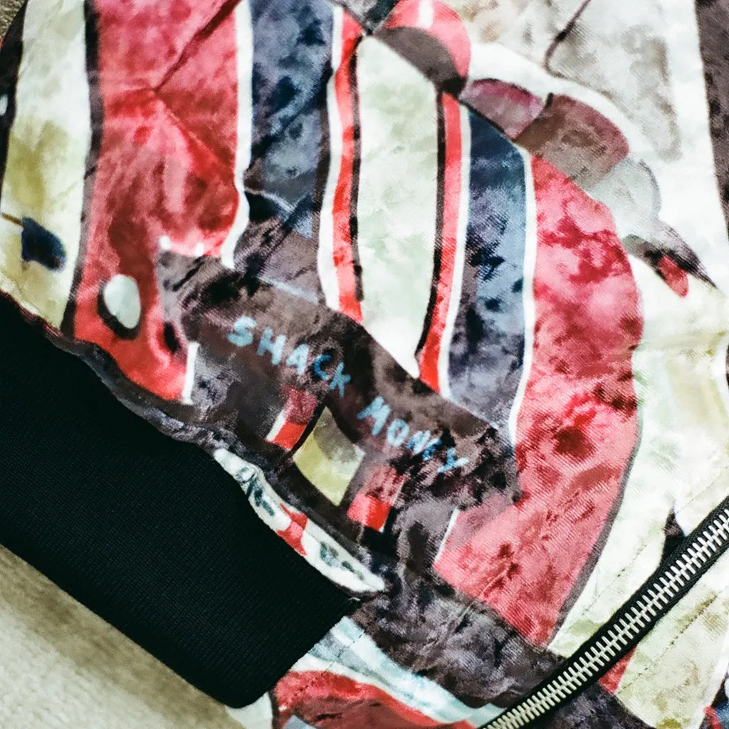 INVISIBLE WATER VELVET BOMBER JACKET