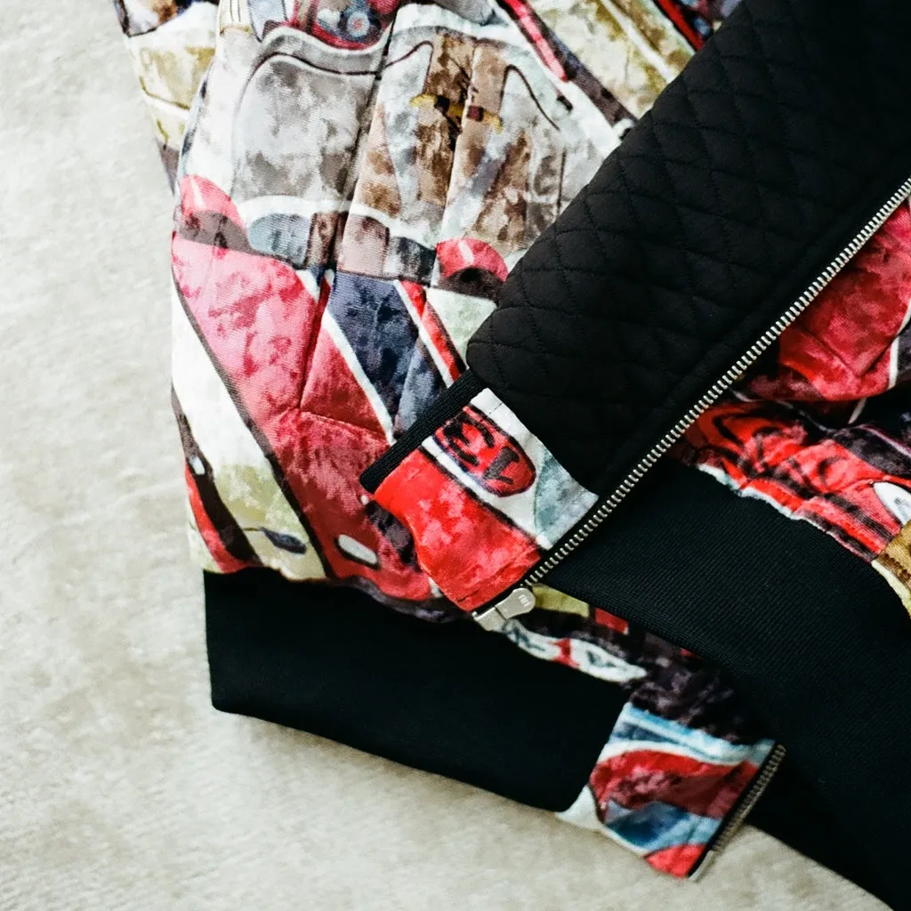 INVISIBLE WATER VELVET BOMBER JACKET