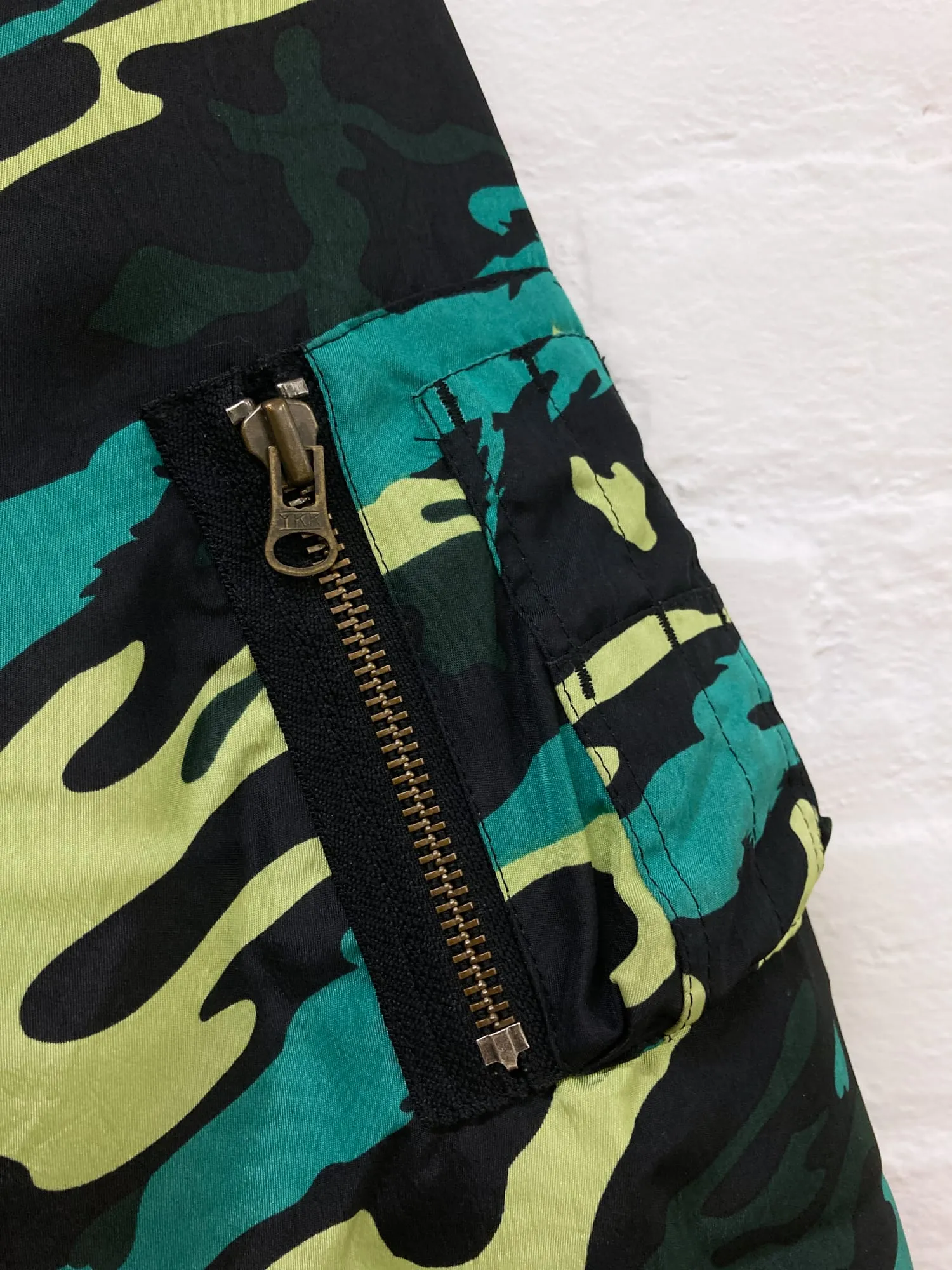 Jean Paul Gaultier Junior padded green heart camo puffer jacket
