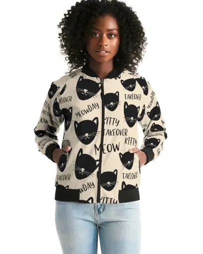 Kitty Takeover Women's Bomber Jacket