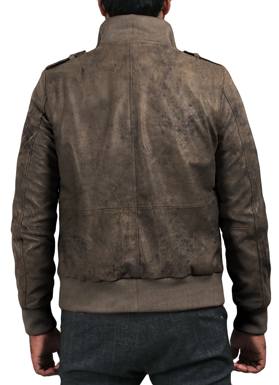 Leather Jackets Hub Mens Genuine Lambskin Leather Jacket (Black, Bomber Jacket) - 1501019