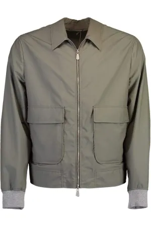 Loro Pianna Rain System Bomber Jacket - Sage