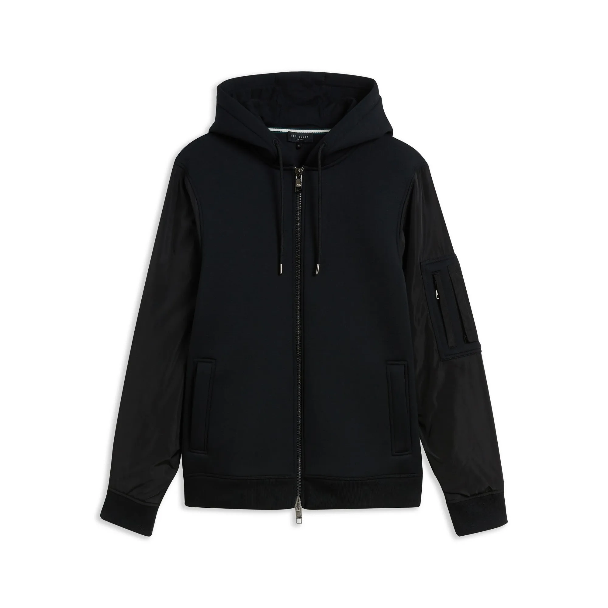 Men Mmb-Easter-Ls Zip Through Hooded Bomber - Black
