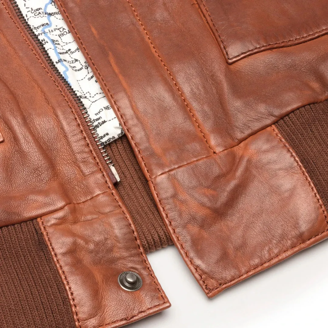 Men's Aviator Flying Pilot Bomber Jacket Tan Removable Black Fur Collar