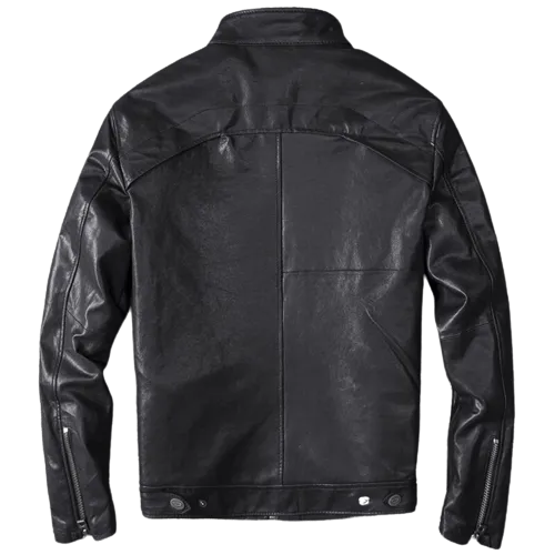 Mens Jett Genuine Lambskin Leather Bomber Jacket